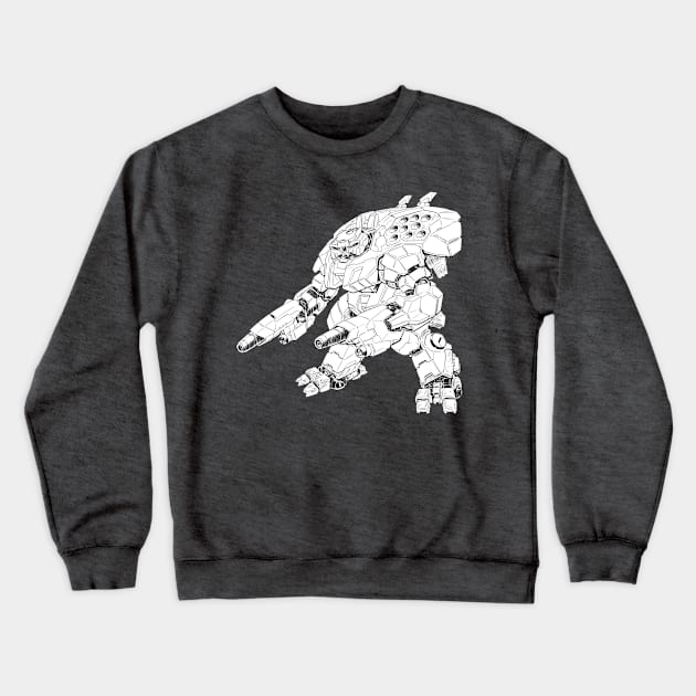 Tora BattleMech Crewneck Sweatshirt by Aries Games & Miniatures